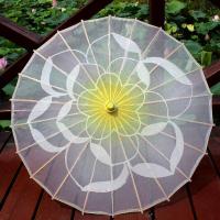 白色透明茉莉情怀专用 手工手绘 成人旗袍走秀伞仿古舞蹈工艺伞