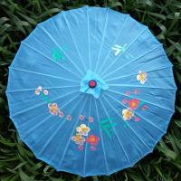 古典舞蹈伞风筝误江南雨绸布伞演出旗袍走秀表演古风天蓝广场舞伞