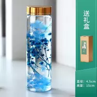 永生花浮游花礼盒植物干花标本玻璃瓶漂浮瓶装饰小摆件生日