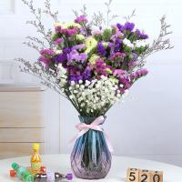 带花瓶勿忘我干花花束天然真花雏菊满天星小清新家居客厅摆设装饰