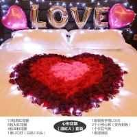 网红生日床上布置结婚庆用品仿真玫瑰花瓣婚礼求婚浪漫表白婚房假