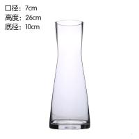 欧式彩色束腰麻绳玻璃花瓶透明客厅插花摆件百合富贵竹水培插花器