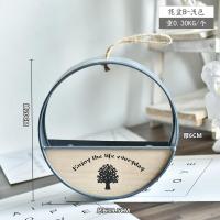 田园创意墙面壁饰装饰花篮壁挂简约圆形房子花器花卉房子植物花盆