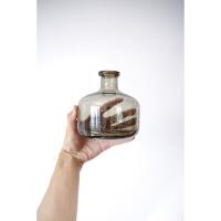 ins风手工花器气泡玻璃透明干花瓶现代简约家居摆件拍摄道具南栖