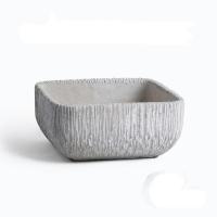 北欧水泥文竹绿萝水培龟背竹矮花盆 创意多肉水仙粗陶仿石头花器