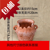 手工粗陶陶罐坛子多肉老桩花器花瓶花盆红陶黑陶土陶做旧瑕疵清仓