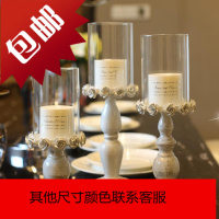 烛光晚餐道具美式铁艺复古羽毛烛台摆件布置北欧蜡烛浪漫餐桌家用