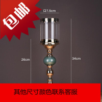 新中式陶瓷烛台家居饰品餐桌摆件新年浪漫烛光晚餐道具装饰蜡烛台