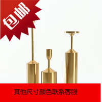 烛台摆件轻奢美式客厅金属蜡烛台餐桌装饰金色浪漫北欧家用电视柜