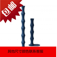 原创设计极简蓝色高烛台家居装饰摆件北欧风蜡烛台
