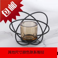 北欧现代简约几何铁艺蜡烛台 创意家居餐厅轻奢浪漫烛光晚餐摆件