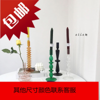 Click 复古Vintage玻璃烛台小众装饰摆件ins同款民宿家居烛光晚餐