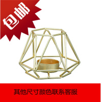 北欧ins金属烛台简约现代金色铁艺烛台摆件创意西餐玫瑰金蜡烛杯