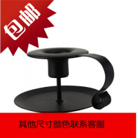 欧式杆蜡用单头铁艺烛台 婚庆铁艺餐桌烛台摆件 家居饰品蜡烛台