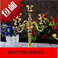 欧式蜡烛台创意烛光晚餐摆件高档北ins美式家用婚庆复古供佛三头