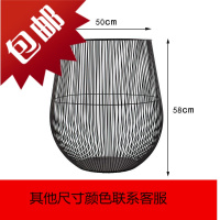 中式创意铁艺落地烛台北欧现代户外风灯家用民宿酒店摆件风灯烛台