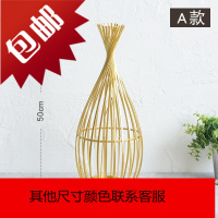 北欧现代金色铁艺几何烛台创意浪漫灯装饰品摆件烛光晚餐道具布置