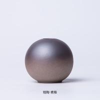 禅意花器手工粗陶花瓶日式陶瓷花插茶桌水培小花插工艺品摆件