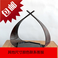 茶席花器禅意日式家居桌面摆件塑胶花架饰品复古中式剑山花器组合