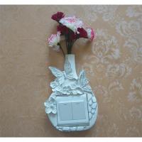 家居饰品开关贴墙贴保护套欧式插座装饰 树脂花瓶可插花开关贴