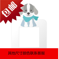 泰迪狗开关贴客厅儿童房装饰墙贴3D亚克力开关保护套创意插座贴套