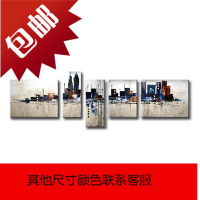 欧式客厅沙发背景墙手工手绘油画电表箱抽象组合无框画挂画装饰画