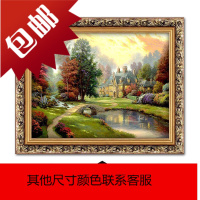 林格欧式沙发背景墙装饰画客厅现代卧室风景有框油画床头玄关挂画