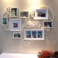 婚纱照相框心形照片墙装饰宝宝爱心挂墙创意个性客厅卧室组合套装