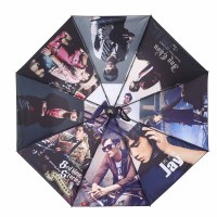 周杰伦雨伞林俊杰全自动晴雨伞明星周边雨伞来图定制遮阳伞