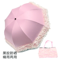蕾丝花边晴雨两用遮阳伞超强防紫外线公主洋伞双层折叠太阳伞女