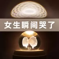 玻璃球水晶球音乐盒雪花八音盒木质创意送女友生日