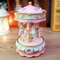 旋转木马音乐盒天空之城八音盒送女生孩子闺蜜儿童生日端午节
