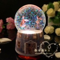 浪漫下雪景飘雪花水晶球音乐盒八音盒蓝牙情侣男女友女生生日