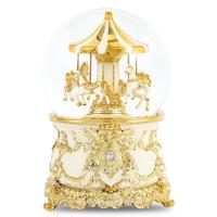 旋转木马水晶球音乐盒八音盒女生女孩儿童生日情人节