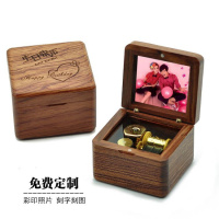 刻字八音盒音乐盒木质女生生日创意情人节礼品儿童DIY定制