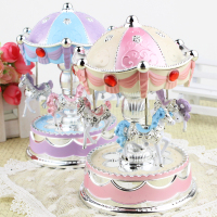 音乐盒送女生女友儿童节生日旋转木马八音盒父亲节创意小礼品