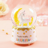 水晶球音乐盒生日八音盒节日送小孩男女生朋友儿童雪花情人节