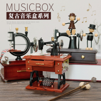 仿木质复古音乐盒创意八音盒生日女生母亲妈妈父亲儿童节礼品