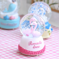 七彩水晶球音乐盒小女孩公主创意生日儿童玩具女生礼品