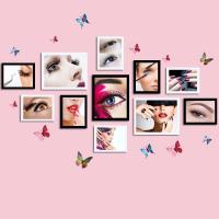 美甲美睫照片墙美甲店装饰背景墙纹绣眉眼唇半永久海报宣传图相框