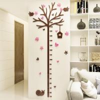 儿童身高墙贴照片墙3d立体亚克力创意客厅宝宝量身高尺贴纸可移除