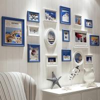 地中海照片墙装饰自粘贴组合沙发背景挂墙卧室相片墙相框创意组合