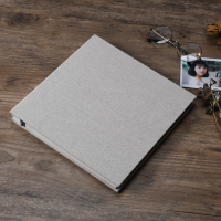 12寸麻布自粘式diy覆膜相册 麻布素雅清新手工相簿