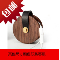 城活熊兴简约耳机收纳包耳机收纳器实木手工收纳盒耐压防丢绕线器