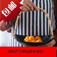 日式创意陶瓷盘子 竹提手吊盘西餐盘寿司盘水果盘摆盘家用餐具