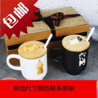 立体创意陶瓷可爱女柯基马克杯带盖勺大容量狗杯子卡通生日