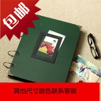 超大墨绿相册 DIY粘贴式手工厚咖啡厅手绘菜单签到本册拍立得影集