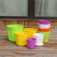 【大号10个装】花盆特价清仓彩色塑料大号室内阳台盆栽树脂塑料花盆种菜盆玫瑰花月季蔷薇多肉绿萝绿植花卉仿真花仿陶瓷多肉创意