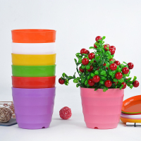【中号10个装】花盆特价清仓彩色塑料大号花盆室内阳台盆栽树脂塑料花盆种菜盆玫瑰花月季蔷薇多肉绿萝绿植花卉仿真花仿陶瓷