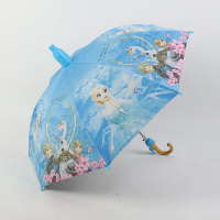 防水套卡通曼儿童雨伞男女童小学生幼儿园宝宝自动晴雨伞两用 中号(黑胶)冰雪平桃花